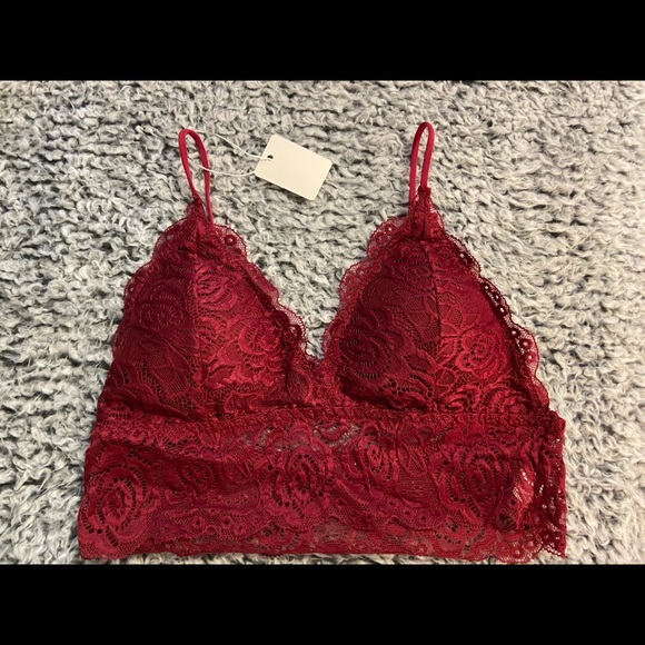NWOT Shein Burgundy Bralette Small (32B/C 34A/B) - Picture 3 of 7